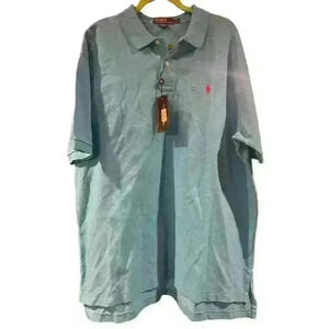 Men's Polo Ralph Lauren Blue Polo Shirt size XXL Casual Cotton Comfort NWT $125